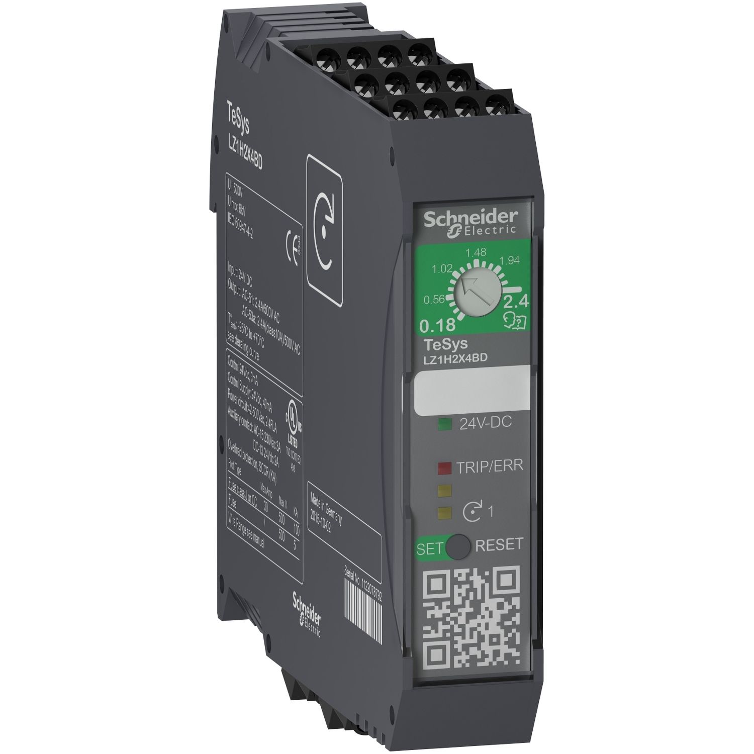 Picture of Ultra compact starter, TeSys H, TeSys Hybrid, 3P, 500VAC, 0.75kW at 400V, 24VDC