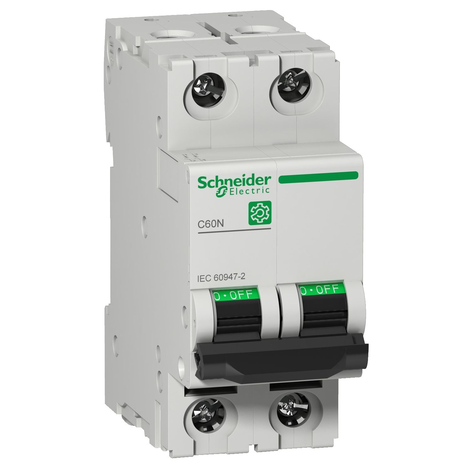 Picture of Miniature circuit breaker (MCB), Multi9 C60N, 2P, 1A, C curve, 10kA (IEC/EN 60947-2)