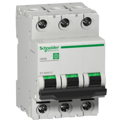 Picture of Miniature circuit breaker (MCB), Multi9 C60N, 3P, 63A, C curve, 10kA (IEC/EN 60947-2)