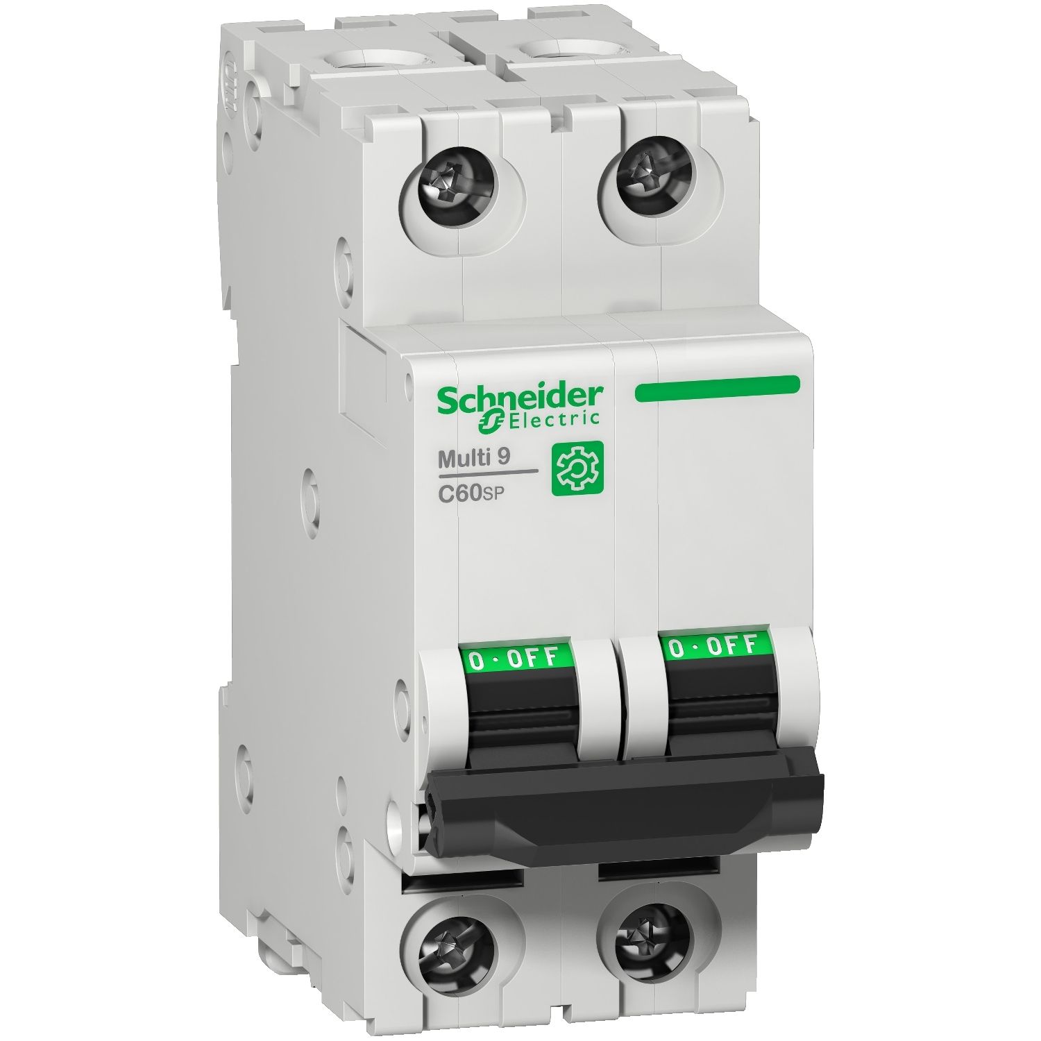Picture of Miniature circuit breaker (MCB), Multi9 C60SP, 2P, 1A, C curve, 10kA (UL1077), 10kA (IEC/EN 60947-2)