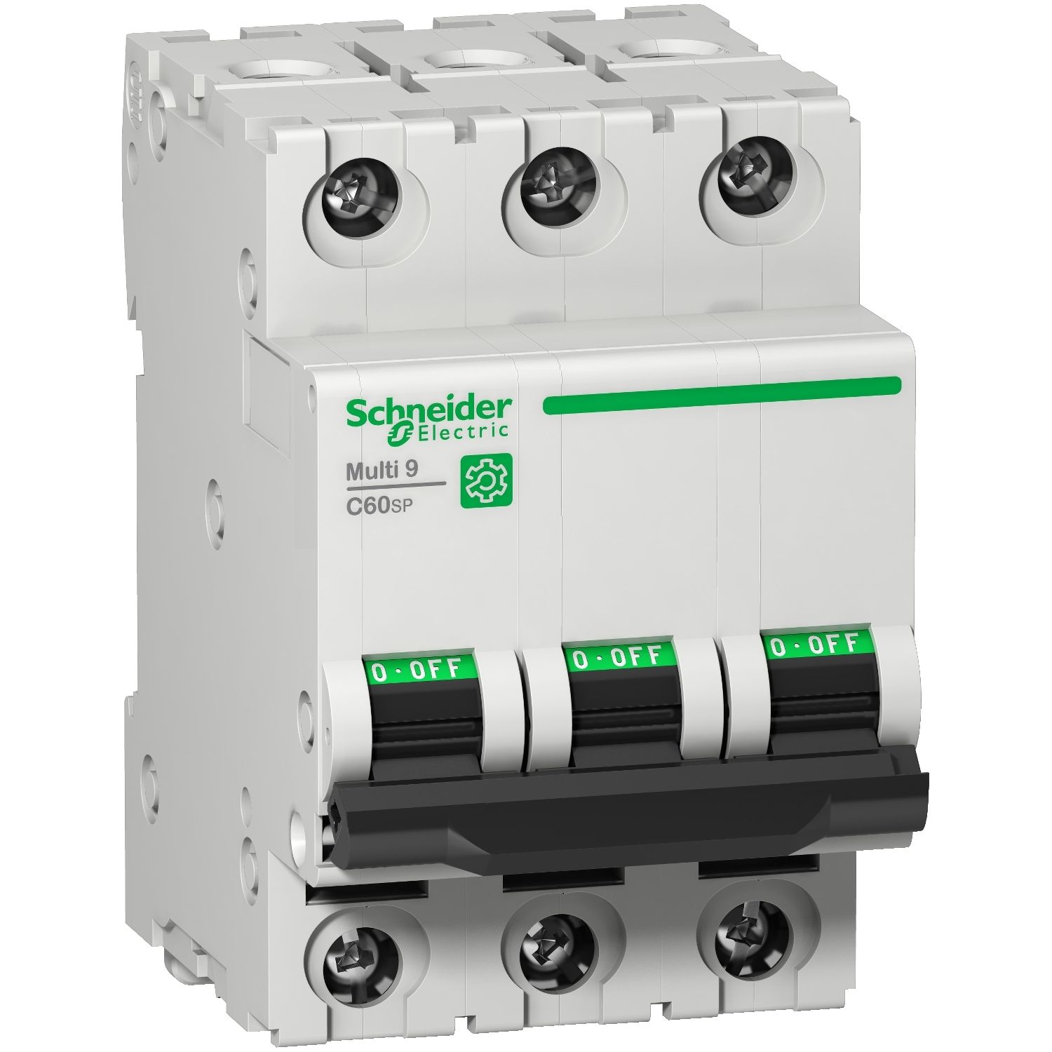 Picture of Miniature circuit breaker (MCB), Multi9 C60SP, 3P, 2A, D curve, 10kA (UL1077), 10kA (IEC/EN 60947-2)