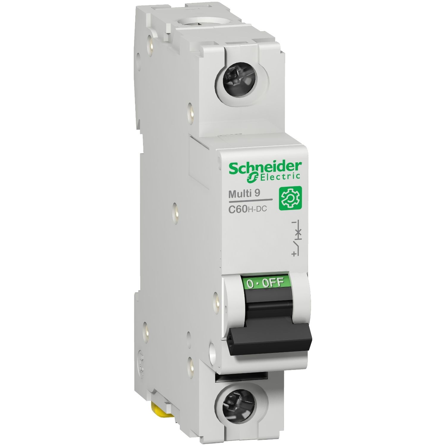 Picture of Miniature circuit breaker (MCB), Multi9 C60H-DC, 1P, 10A, C curve, 5kA (UL 1077), 6kA (IEC/EN 60947-2)