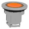 Picture of Head for illuminated push button, Harmony XB4, metal, yellow, universal LED, 30mm, left to center, for legend of insertion