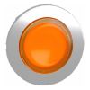 Picture of Head for illuminated push button, Harmony XB4, metal, orange projecting, 30mm, universal LED, push-push, unmarked