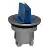 Picture of Head for illuminated selector switch, Harmony XB4, metal, blue handle, 30mm, universal LED, 3 positions, to center