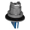 Picture of Head for illuminated selector switch, Harmony XB4, metal, blue handle, 30mm, universal LED, 3 positions, to center