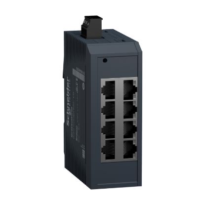 Picture of network switch, Modicon Networking, standard unmanaged, 8 ports for copper