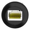 Picture of Panel mounted RJ45 port, Harmony XB5, plastic, 22mm, for ethernet interface, RJ45 jack