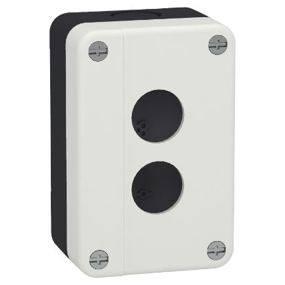 Picture of Empty enclosure, Easy Harmony XALB, plastic, grey lid, 2 cut outs, 22mm, IP65