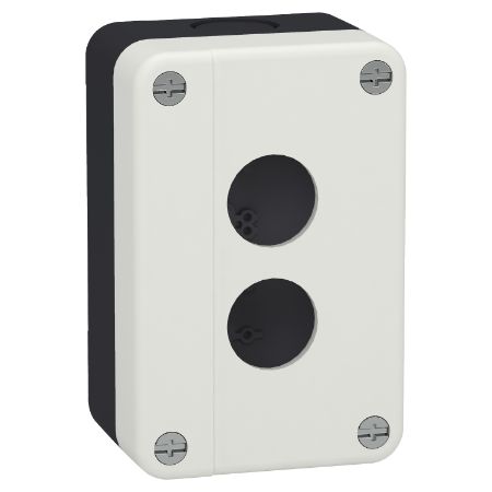 Picture of Empty enclosure, Easy Harmony XALB, plastic, grey lid, 2 cut outs, 22mm, IP65