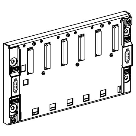 Picture of Extendable rack, Modicon Premium, for multi racks configuration, 6 slots