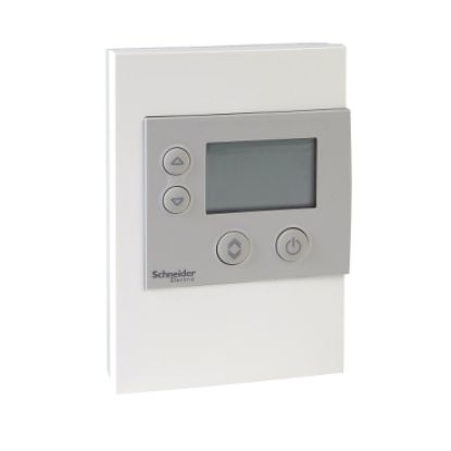 Picture of STR Room Temp Sensor: 10K Ohm Type 2, I/NET, 3-Pole stereo-jack, Functions: Temp sensor, LCD, Increase, Decrease, Fan Speed, Bypass, STR250