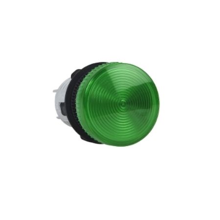 Picture of round pilot light Ø 22 - green - BA 9s neon - 230 V - faston connectors