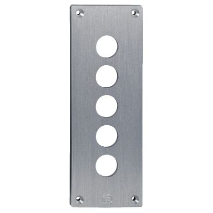 Picture of empty elbowed control station - XAM-W - aluminium alloy - 5 cut-outs - grey