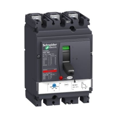 Picture of Circuit breaker, ComPact NSX160F, 36kA/415VAC, TMD trip unit 63A, 3 poles 3d