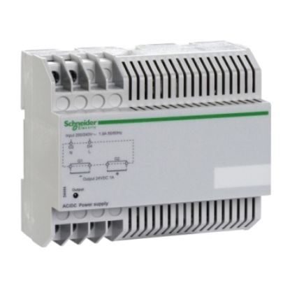 Picture of external power supply module, input voltage 380VAC to 415VAC 50/60Hz, output voltage 24VDC, output current 1A