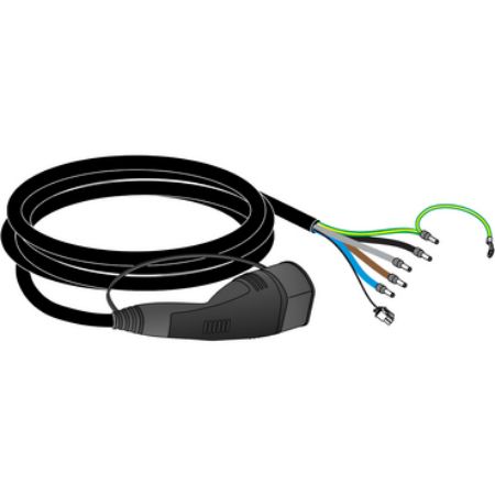 Picture of EVlink, Attached cable T2 32A 3-Ph IEC 4,5m Smart Wallbox