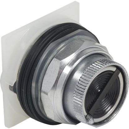 Picture of Push button switch, Harmony 9001K, metal, flush, black, 30mm, 2 positions, stay put