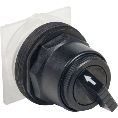 Picture of Selector switch head, Harmony 9001SK, plastic, standard handle, black, 30mm, 2 positions, spring return right to left