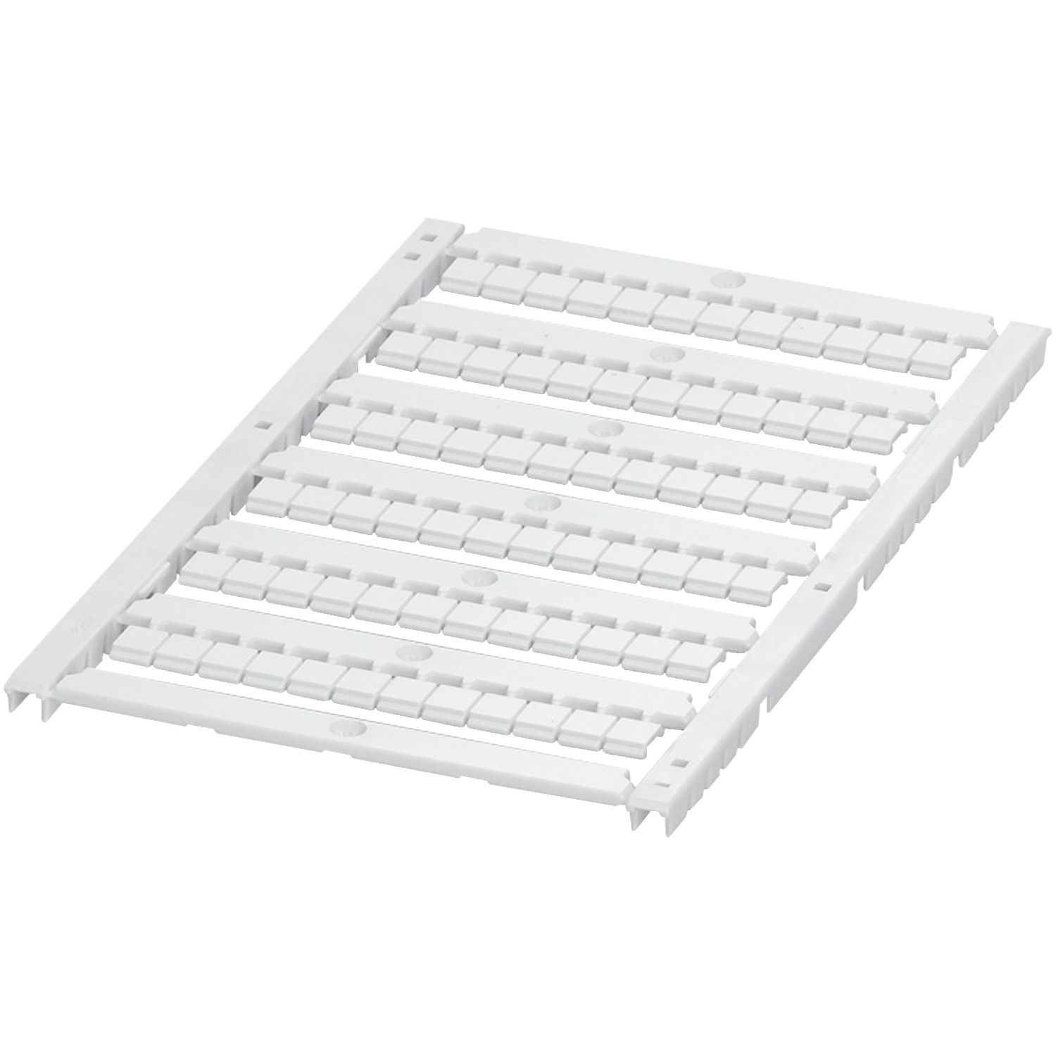 Picture of Marking card, Linergy TR, flat, 5mm, unprinted with 6 strips, 72 characters, White, set of 10