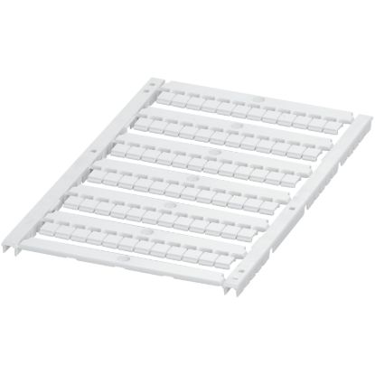 Picture of Marking card, Linergy TR, flat, 5mm, unprinted with 6 strips, 72 characters, White, set of 10