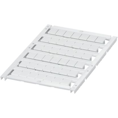 Picture of Marking card, Linergy TR, with 6 strips, 8mm, unprinted, 42 characters, white, Set of 10