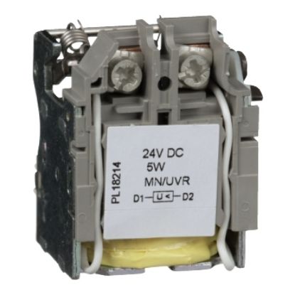 Picture of Circuit breaker accessory, PowerPacT, undervoltage trip, 24VDC