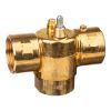 Picture of Erie Zone Valve, 3-Way, PN16, DN25 (1"), Rp Thread, Kvs 6.9 mÂ³/h (Cv 8), Pop-Top Actuator Connection, Brass Body.