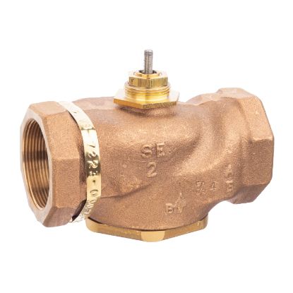 Picture of Venta, Globe Valve, 2 in, 2-way, straight threaded NPT, stem up closed, brass trim, 40 Cv