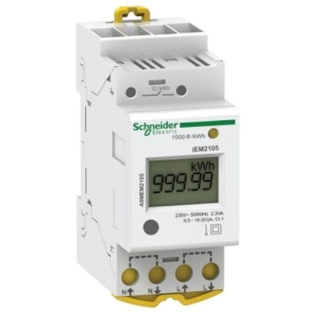 Picture of Acti9, Modular single phase power meter iEM2105 - 230V - 63A with pulse