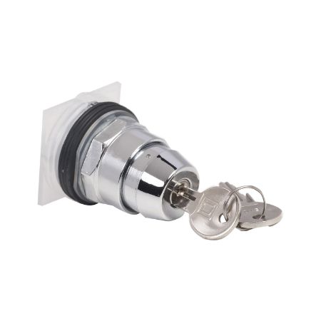 Picture of selector switch Ø 30 - black - 3 positions - spring return from left to center