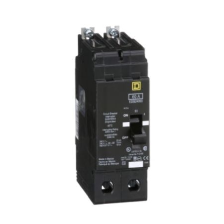 Picture of Mini circuit breaker, E-Frame, 60A, 2 pole, 480Y/277 VAC, 25 kA max, bolt on