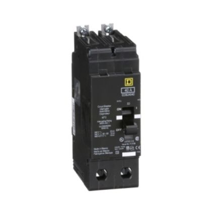 Picture of Mini circuit breaker, E-Frame, 40A, 2 pole, 480Y/277 VAC, 25 kA max, bolt on