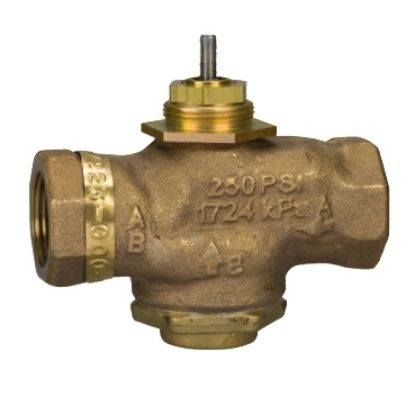Picture of Venta, Globe Valve, 1 in, 2-way, straight threaded NPT, stem up closed, brass trim, 10 Cv