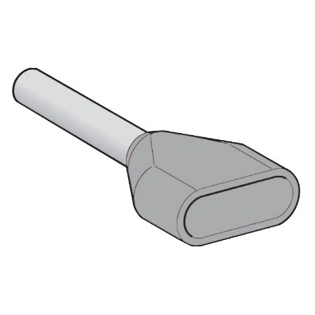 Picture of Cable end, Linergy TR cable ends, twin conductor, grey, 2.5mmÂ², for insulated cable, medium size, 5 sets of 50