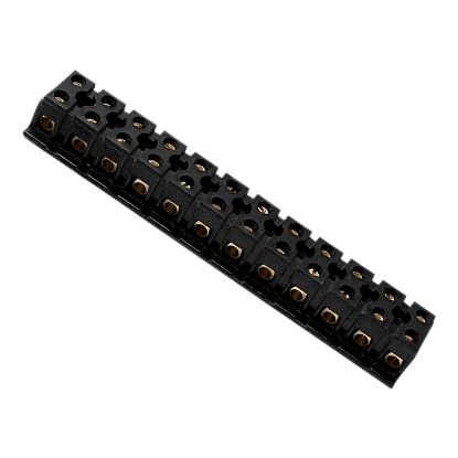 Picture of Max 4 Link Bars, Strip Connectors, 20A, 12 Terminal, Double Entry, 2 Way, Platform Bakelite