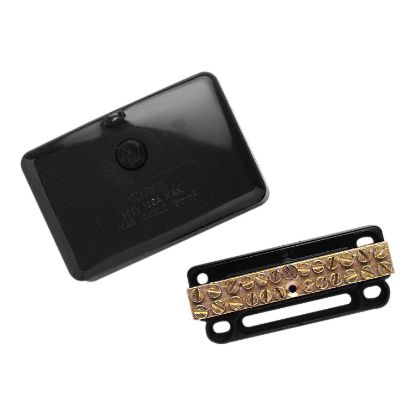 Picture of Clipsal MAX4, Mini Neutral link 100 A 500 V 12 hole with cover Black