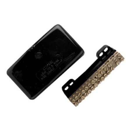 Picture of Clipsal MAX4, Maxi Neutral link 110 A 500 V 13 hole with cover front wiring Black