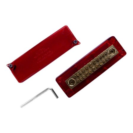 Picture of Clipsal MAX4, Maxi Active link 370 A 500 V 13 hole with cover front wiring Red