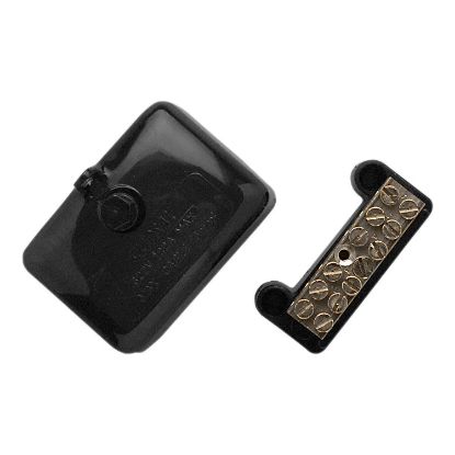 Picture of Clipsal MAX4, Mini Neutral link 100 A 500 V 6 hole with cover front wiring Black