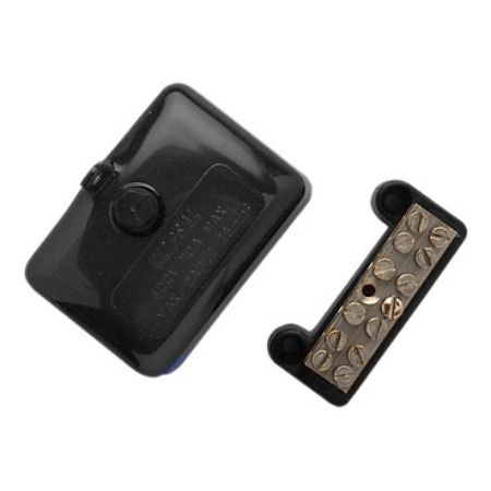 Picture of Clipsal MAX4, Mini Neutral link 110 A 500 V 6 hole with cover Black