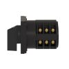 Picture of Complete cam switch, Harmony K1, K2, cam changeover switch, front mounting, plastic, 3 poles, 30degrees, 32A, 64x64mm, marked 1 2