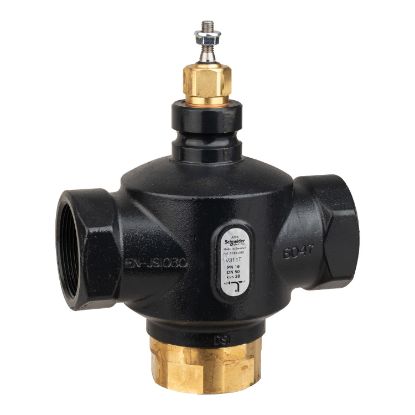 Picture of Venta V311T Globe Valve, 3-Way, PN16, Rp 2 Internal Thread, DN50, 38 Kvs, Nodular Iron, Brass plug.