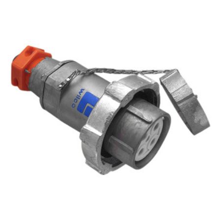 Picture of Metal Clad, Appliance Connectors, Multi Phase, 500V, 63A, 5 Round Sockets