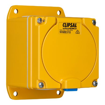 Picture of Metal Clad, Socket Outlet, 1 Gang, 250V, 3 Flat, Cast Aluminium Material