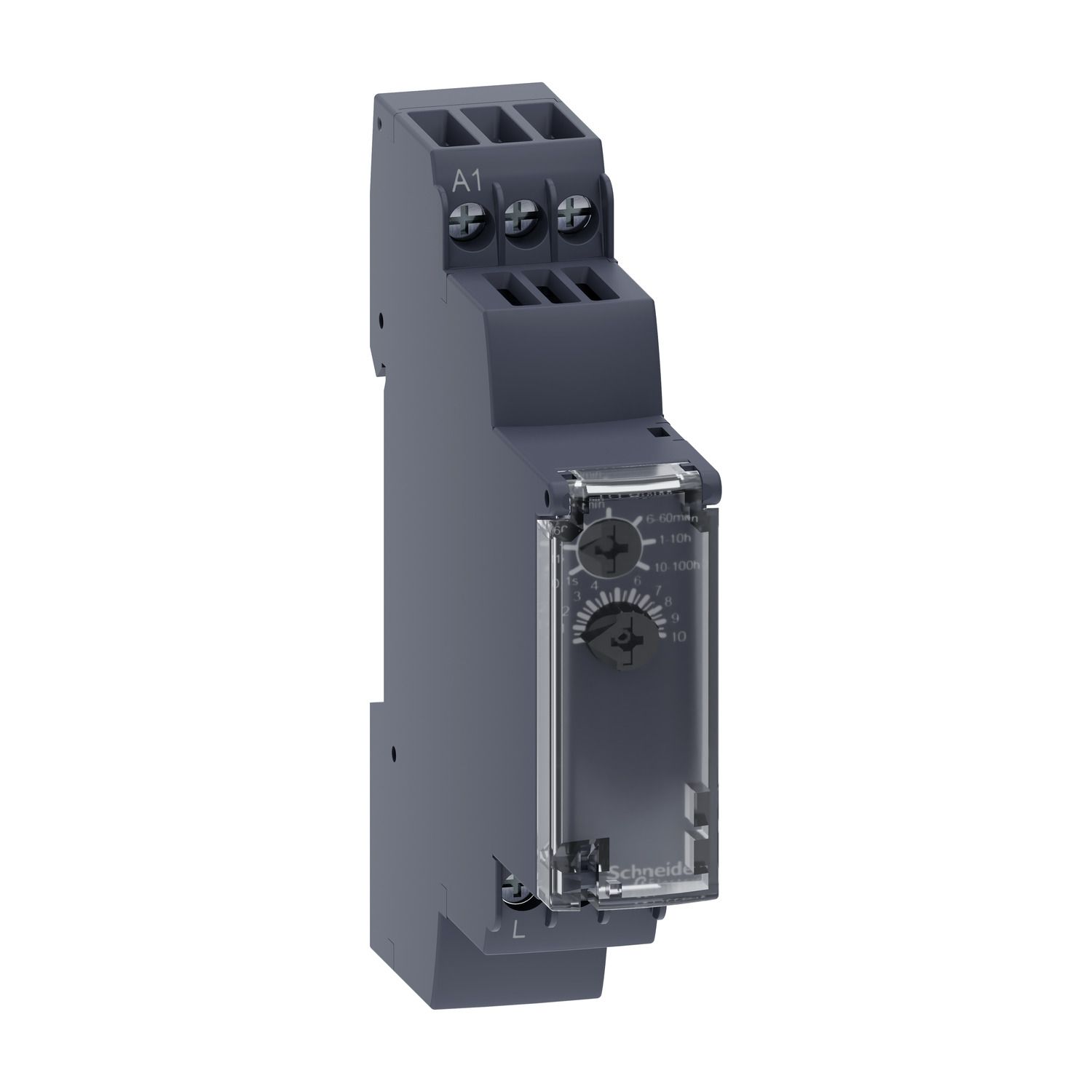 Picture of Modular timing relay, Harmony Timer Relays, 0.7A, 1CO, 0,1s..100h, on delay, solid state output, 24..240V AC DC