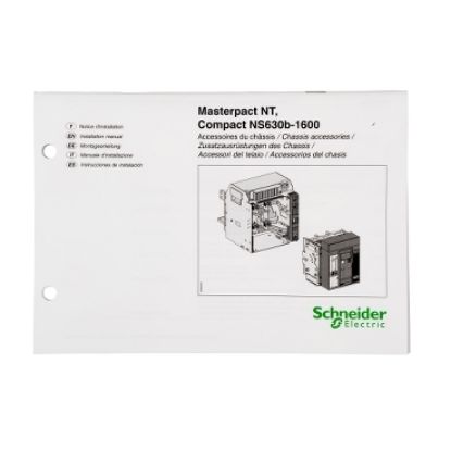 Picture of Instruction sheet, MasterPact NT chassis accessories, spare part