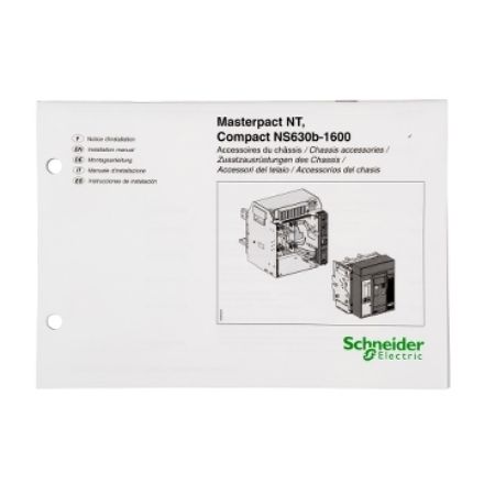 Picture of Instruction sheet, MasterPact NT chassis accessories, spare part