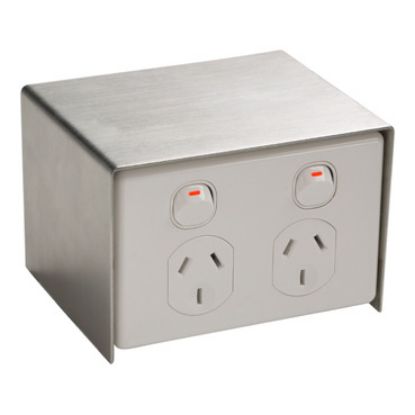 Picture of Clipsal - Cable Management, Pedestal, Stainless Steel, Suits 2, C2000 Series