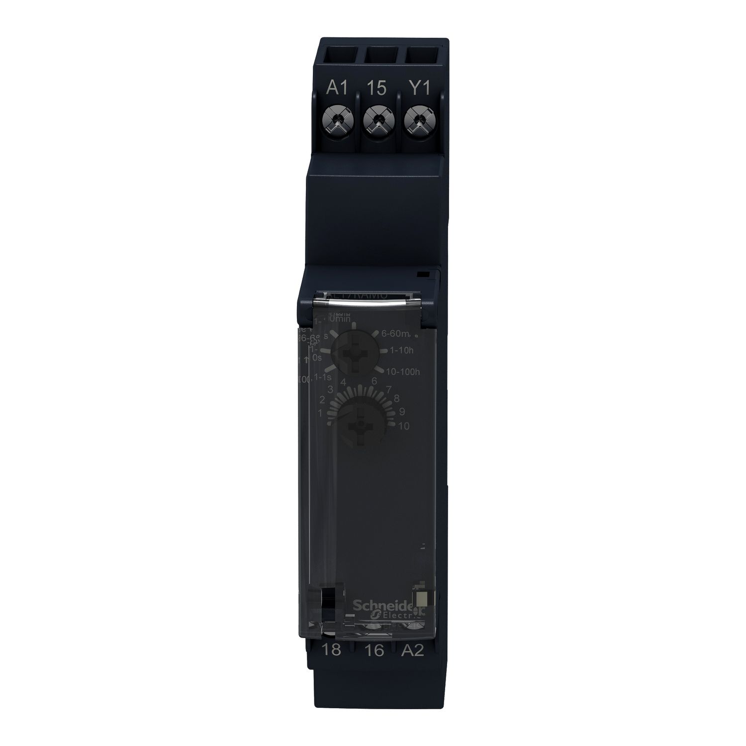 Picture of Modular timing relay, Harmony Timer Relays, 8A, 1CO, 1s..100h, off delay, 24V DC 24...240V AC DC